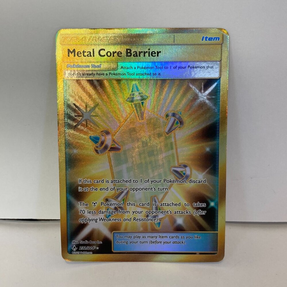 5/$25 Metal Core Barrier 232/214 Pokemon Unbroken Bonds Sun & Moon Secret Card